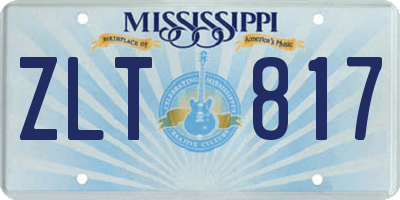 MS license plate ZLT817