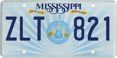 MS license plate ZLT821
