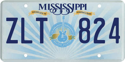 MS license plate ZLT824