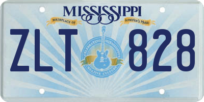 MS license plate ZLT828