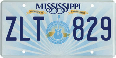 MS license plate ZLT829