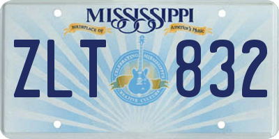 MS license plate ZLT832