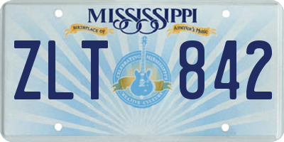 MS license plate ZLT842