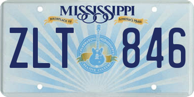MS license plate ZLT846