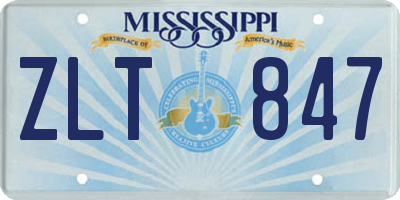 MS license plate ZLT847