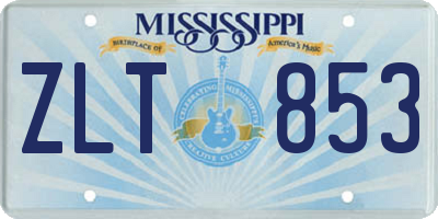 MS license plate ZLT853