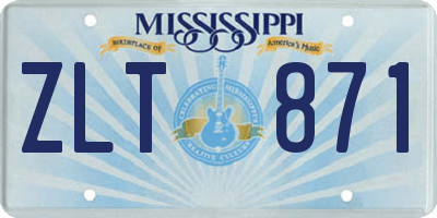 MS license plate ZLT871
