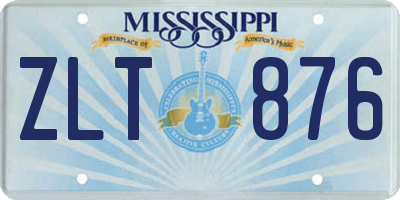 MS license plate ZLT876