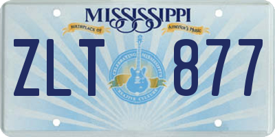 MS license plate ZLT877