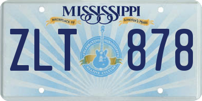 MS license plate ZLT878