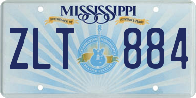 MS license plate ZLT884