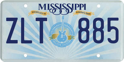 MS license plate ZLT885