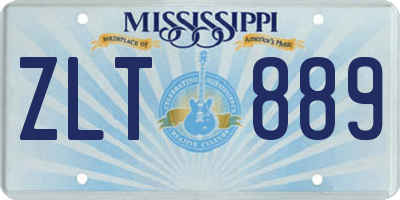 MS license plate ZLT889