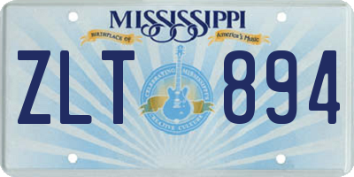 MS license plate ZLT894