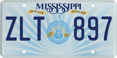 MS license plate ZLT897