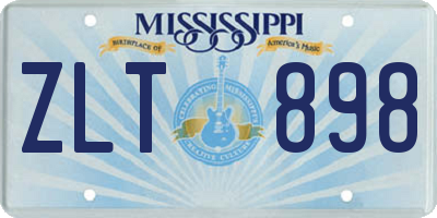 MS license plate ZLT898