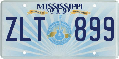 MS license plate ZLT899
