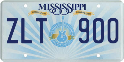 MS license plate ZLT900