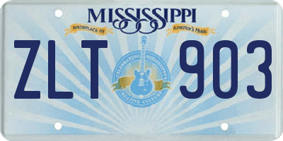 MS license plate ZLT903