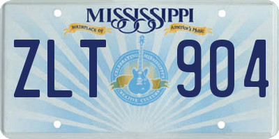 MS license plate ZLT904