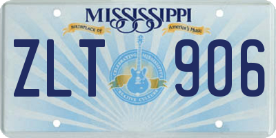 MS license plate ZLT906