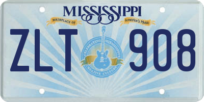 MS license plate ZLT908