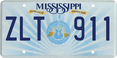 MS license plate ZLT911