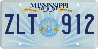 MS license plate ZLT912