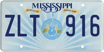 MS license plate ZLT916