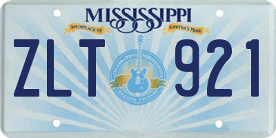 MS license plate ZLT921