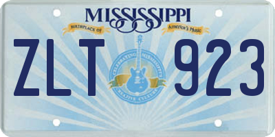 MS license plate ZLT923