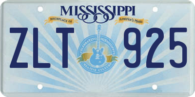 MS license plate ZLT925