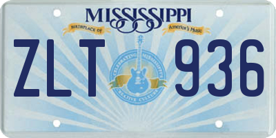 MS license plate ZLT936
