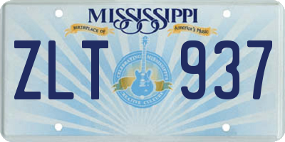 MS license plate ZLT937