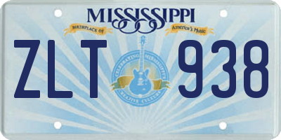 MS license plate ZLT938
