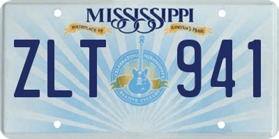 MS license plate ZLT941