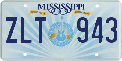 MS license plate ZLT943