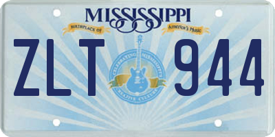 MS license plate ZLT944
