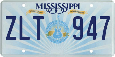 MS license plate ZLT947