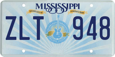 MS license plate ZLT948