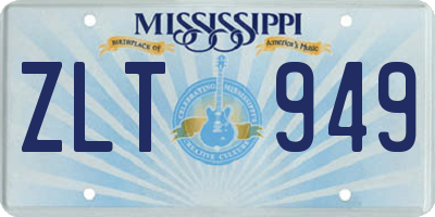 MS license plate ZLT949
