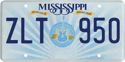 MS license plate ZLT950