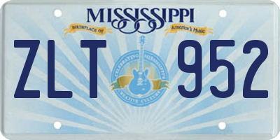 MS license plate ZLT952