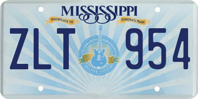 MS license plate ZLT954