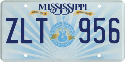MS license plate ZLT956