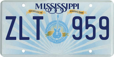 MS license plate ZLT959