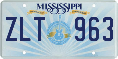 MS license plate ZLT963