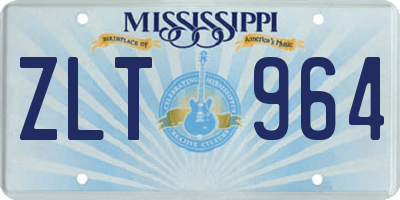 MS license plate ZLT964