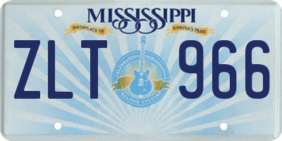 MS license plate ZLT966