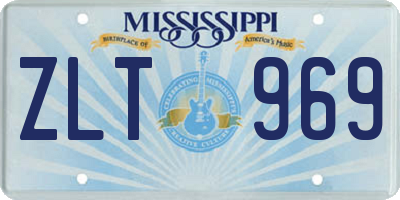 MS license plate ZLT969